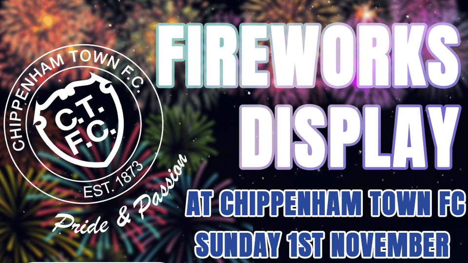 Chippenham Town fireworks event poster