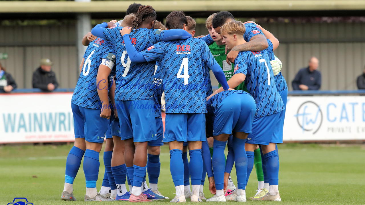 Chippenham Town in action against Poole Town